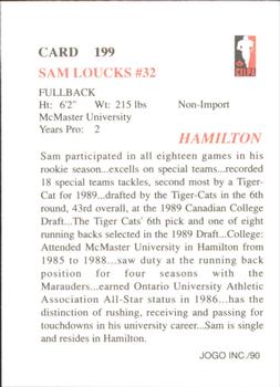 1990 JOGO #199 Sam Loucks Back