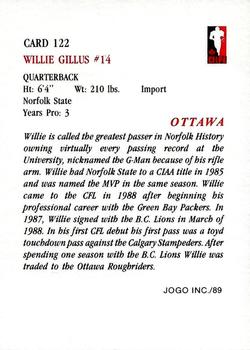 1989 JOGO #122 Willie Gillus Back