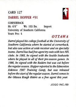 1989 JOGO #127 Darrel Hopper Back