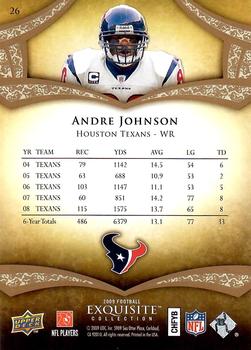 2009 Upper Deck Exquisite Collection #26 Andre Johnson Back