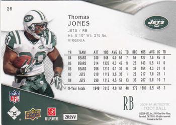 2009 SP Authentic #26 Thomas Jones Back