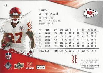 2009 SP Authentic #45 Larry Johnson Back