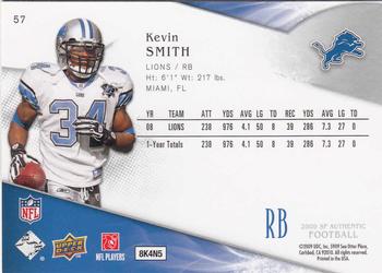 2009 SP Authentic #57 Kevin Smith Back