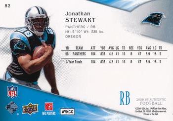 2009 SP Authentic #82 Jonathan Stewart Back