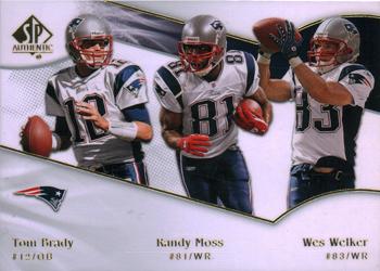2009 SP Authentic #172 Tom Brady / Randy Moss / Wes Welker Front