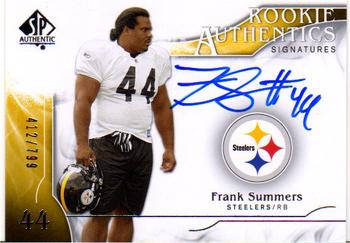 2009 SP Authentic #339 Frank Summers Front