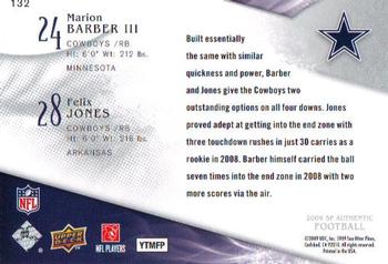 2009 SP Authentic #132 Marion Barber / Felix Jones Back