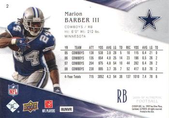 2009 SP Authentic #2 Marion Barber Back