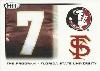 2010 SAGE HIT #38 Florida State Program Front