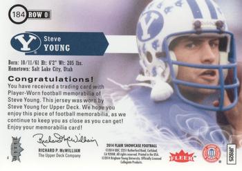 2014 Flair Showcase - Jerseys #184 Steve Young Back