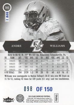 2014 Flair Showcase - Legacy #98 Andre Williams Back