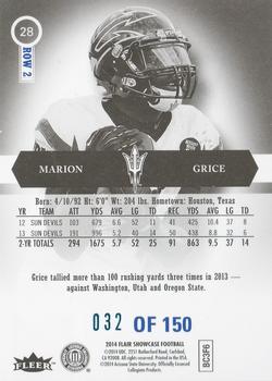 2014 Flair Showcase - Legacy #28 Marion Grice Back