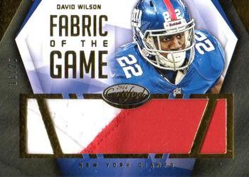 2014 Panini Certified - Fabric of the Game Prime #F-DW David Wilson Front