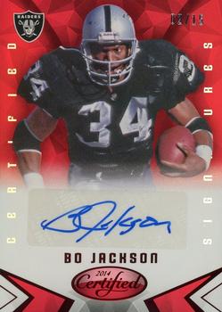 2014 Panini Certified - Mirror Red Signatures #S-BJ Bo Jackson Front