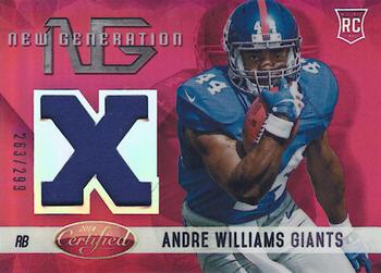 2014 Panini Certified - New Generation Materials Mirror Red #NG-AW Andre Williams Front
