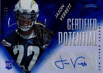 2014 Panini Certified - Potential Autographs Mirror Blue #P-JV Jason Verrett Front