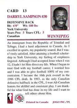 1995 JOGO - Athletes in Action #13 Darryl Sampson Back