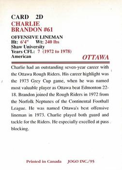 1995 JOGO - Missing Years #2D Charlie Brandon Back