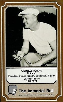 1975 Fleer Football Patches - Immortal Roll #7 George Halas Front