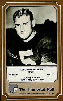 1975 Fleer Football Patches - Immortal Roll #9 George McAfee Front