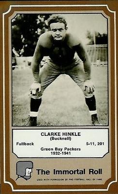 1975 Fleer Football Patches #10 Clarke Hinkle Front