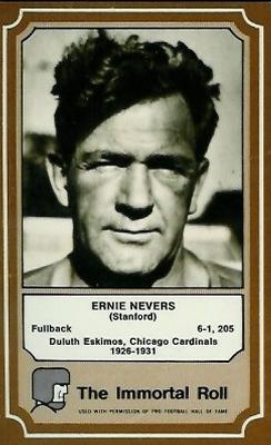 1975 Fleer Football Patches - Immortal Roll #19 Ernie Nevers Front