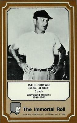 1975 Fleer Football Patches #24 Paul Brown Front