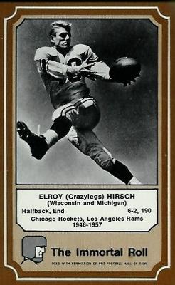 1975 Fleer Football Patches - Immortal Roll #29 Elroy Hirsch Front