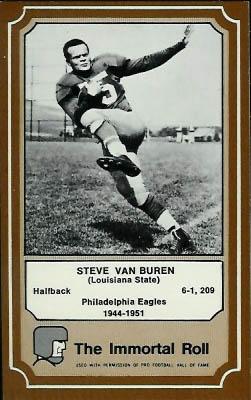 1975 Fleer Football Patches - Immortal Roll #47 Steve Van Buren Front