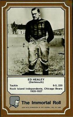 1975 Fleer Football Patches - Immortal Roll #55 Ed Healey Front