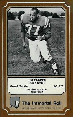 1975 Fleer Football Patches - Immortal Roll #65 Jim Parker Front