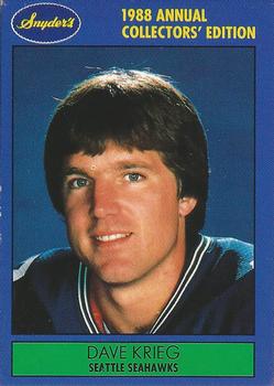 1988 Snyder's Seattle Seahawks #1 Dave Krieg Front
