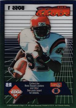 1994 Collector's Edge - The Boss Squad Promos #1 Marshall Faulk Back