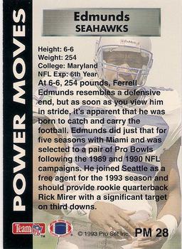 1993 Pro Set Power - Power Moves #PM28 Ferrell Edmunds Back