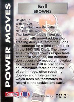 1993 Pro Set Power - Power Moves #PM31 Jerry Ball Back