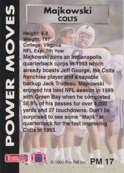 1993 Pro Set Power - Power Moves Gold #PM17 Don Majkowski Back