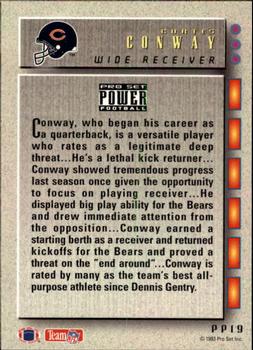 1993 Pro Set Power Update - Power Prospects #PP19 Curtis Conway Back