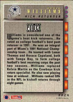 1993 Pro Set Power Update - Power Prospects #PP24 Kevin Williams Back