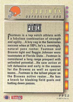 1993 Pro Set Power Update - Power Prospects Gold #PP52 Dan Footman Back