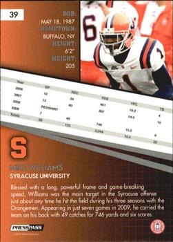 2010 Press Pass #39 Mike Williams Back