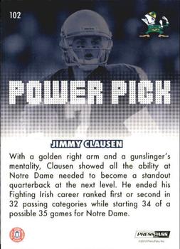 2010 Press Pass #102 Jimmy Clausen Back