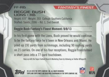 2014 Finest - Fantasy's Finest #FF-RB Reggie Bush Back