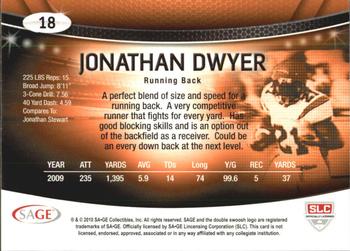 2010 SAGE #18 Jonathan Dwyer Back