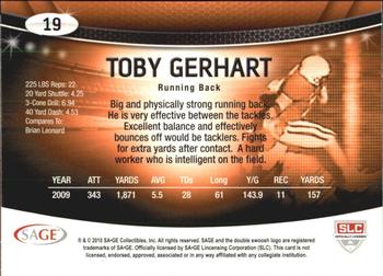 2010 SAGE #19 Toby Gerhart Back