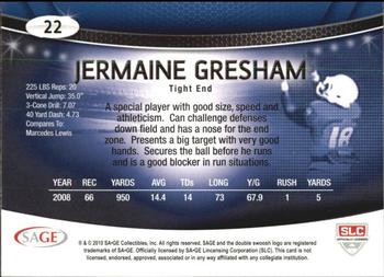 2010 SAGE #22 Jermaine Gresham Back