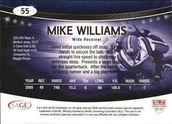 2010 SAGE #55 Mike Williams Back