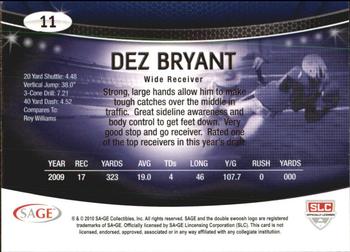 2010 SAGE #11 Dez Bryant Back