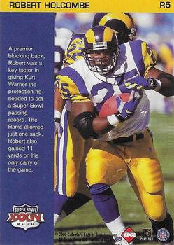 2000 Collector's Edge Super Bowl XXXIV #R5 Robert Holcombe Back