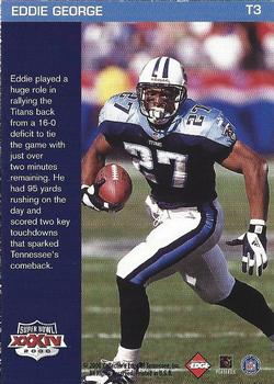 2000 Collector's Edge Super Bowl XXXIV #T3 Eddie George Back
