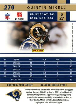 2011 Score - Updates #270 Quintin Mikell Back